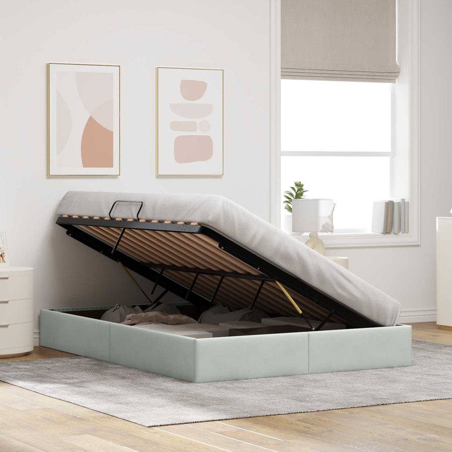 Ottoman Bedframe met Opslag met opslag Fluweel