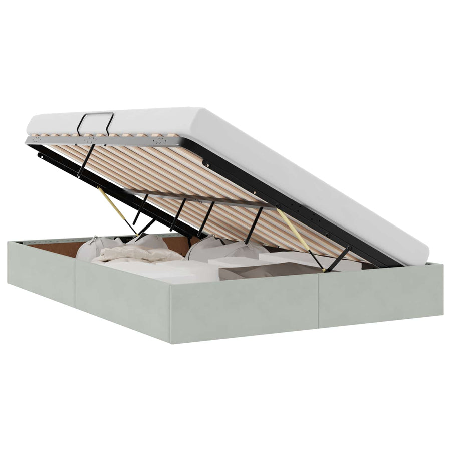 Ottoman Bedframe met Opslag met opslag Fluweel