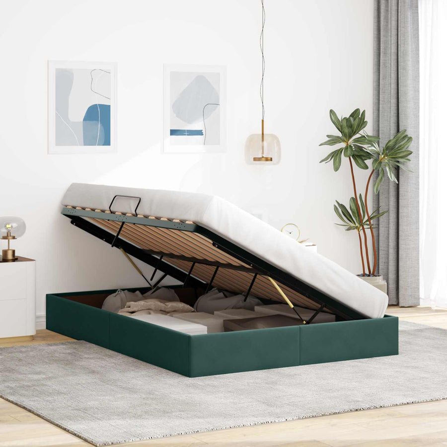 Ottoman Bedframe met Opslag met opslag Fluweel