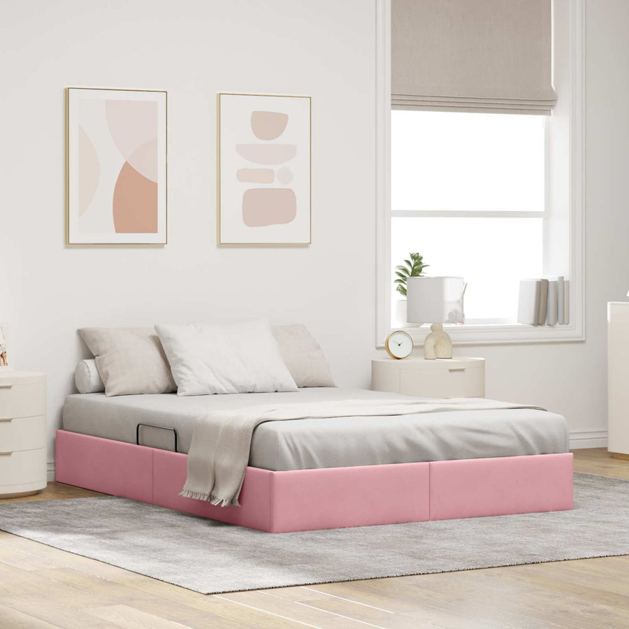 Ottoman Bedframe met Opslag met opslag Fluweel