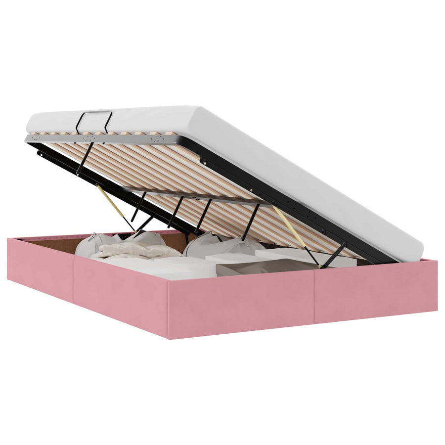 Ottoman Bedframe met Opslag met opslag Fluweel