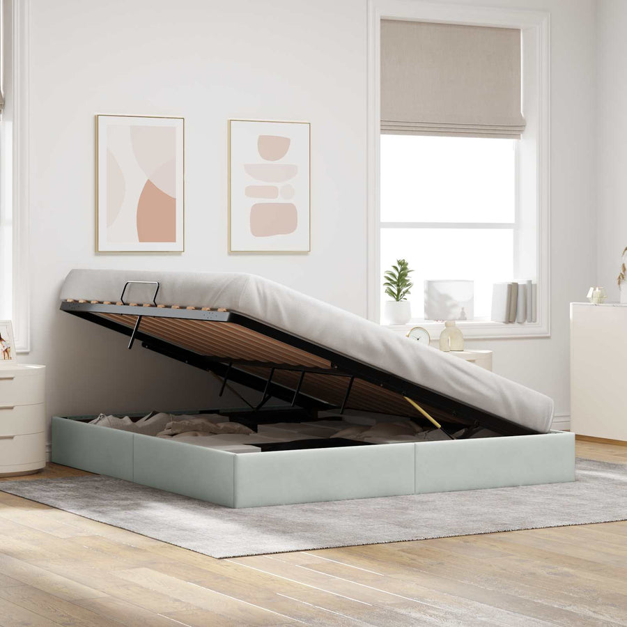 Ottoman Bedframe met Opslag met opslag Fluweel