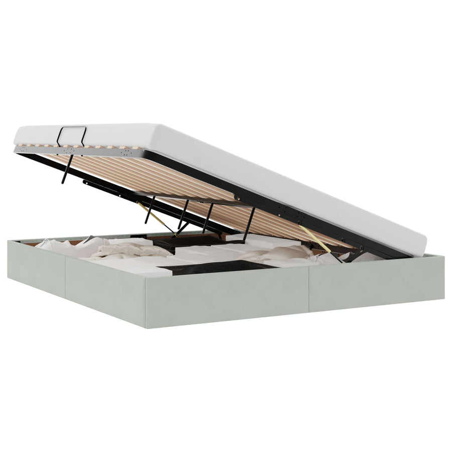 Ottoman Bedframe met Opslag met opslag Fluweel