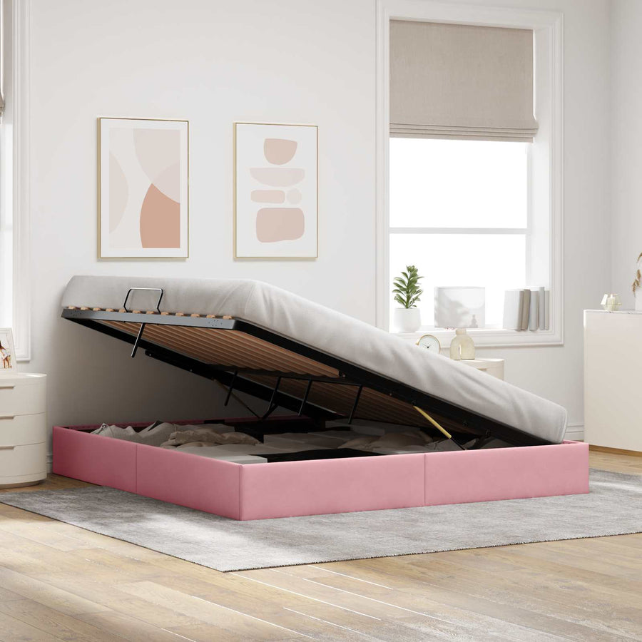 Ottoman Bedframe met Opslag met opslag Fluweel