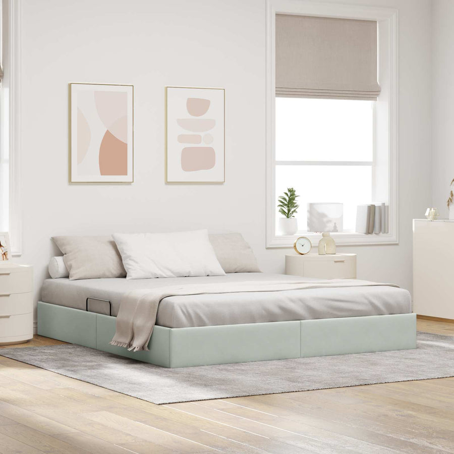Ottoman Bedframe met Opslag met opslag Fluweel