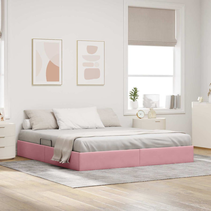 Ottoman Bedframe met Opslag met opslag Fluweel