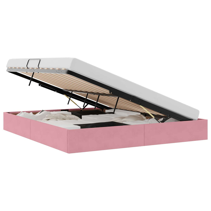 Ottoman Bedframe met Opslag met opslag Fluweel