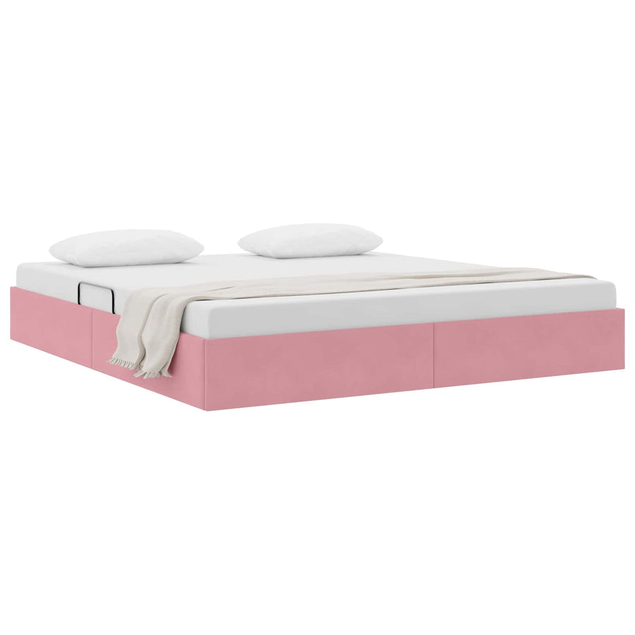 Ottoman Bedframe met Opslag met opslag Fluweel