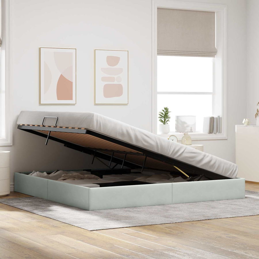 Ottoman Bedframe met Opslag met opslag Fluweel