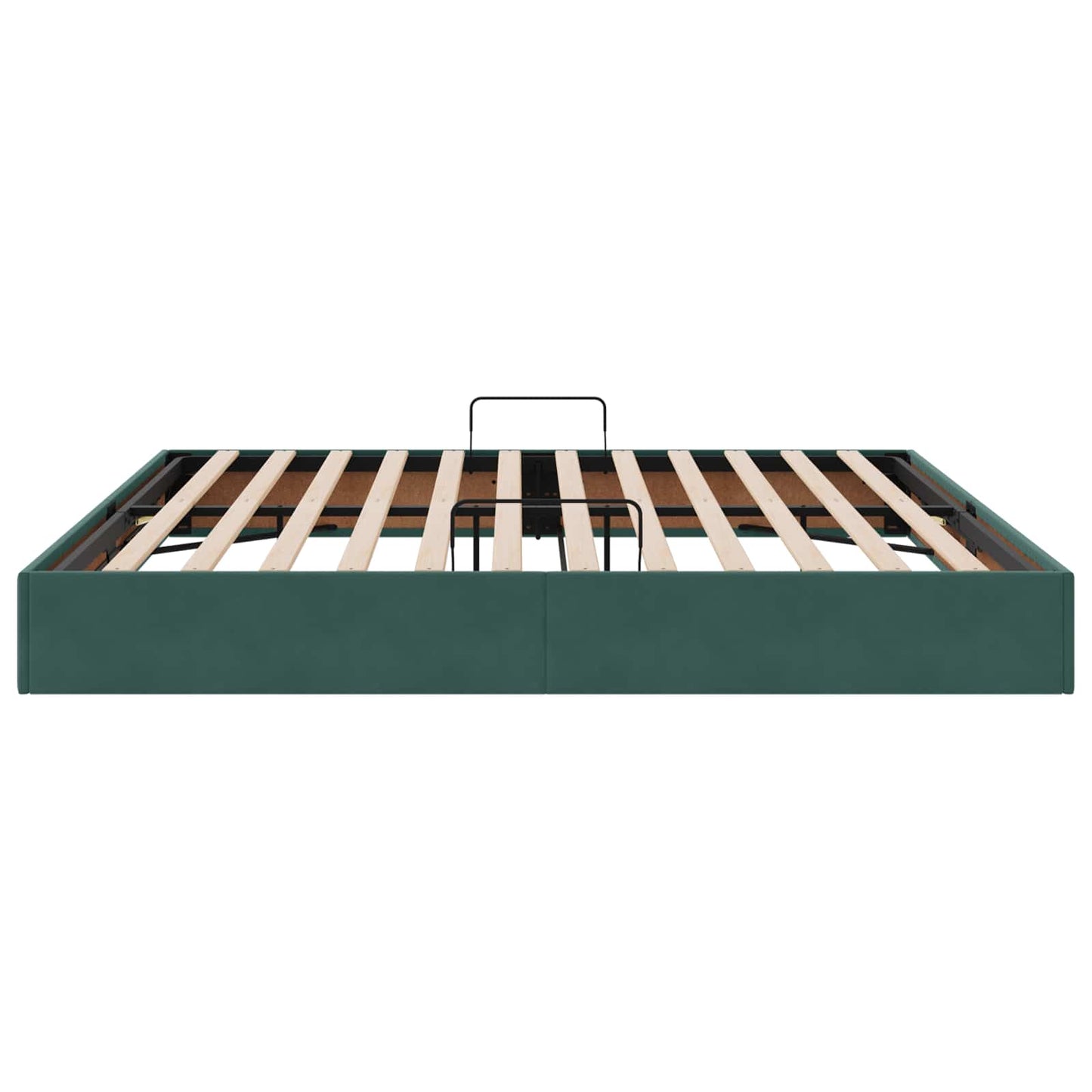 Opslag bed met hoofdeinde Donkergroen 200 x 200 cm Fluweel