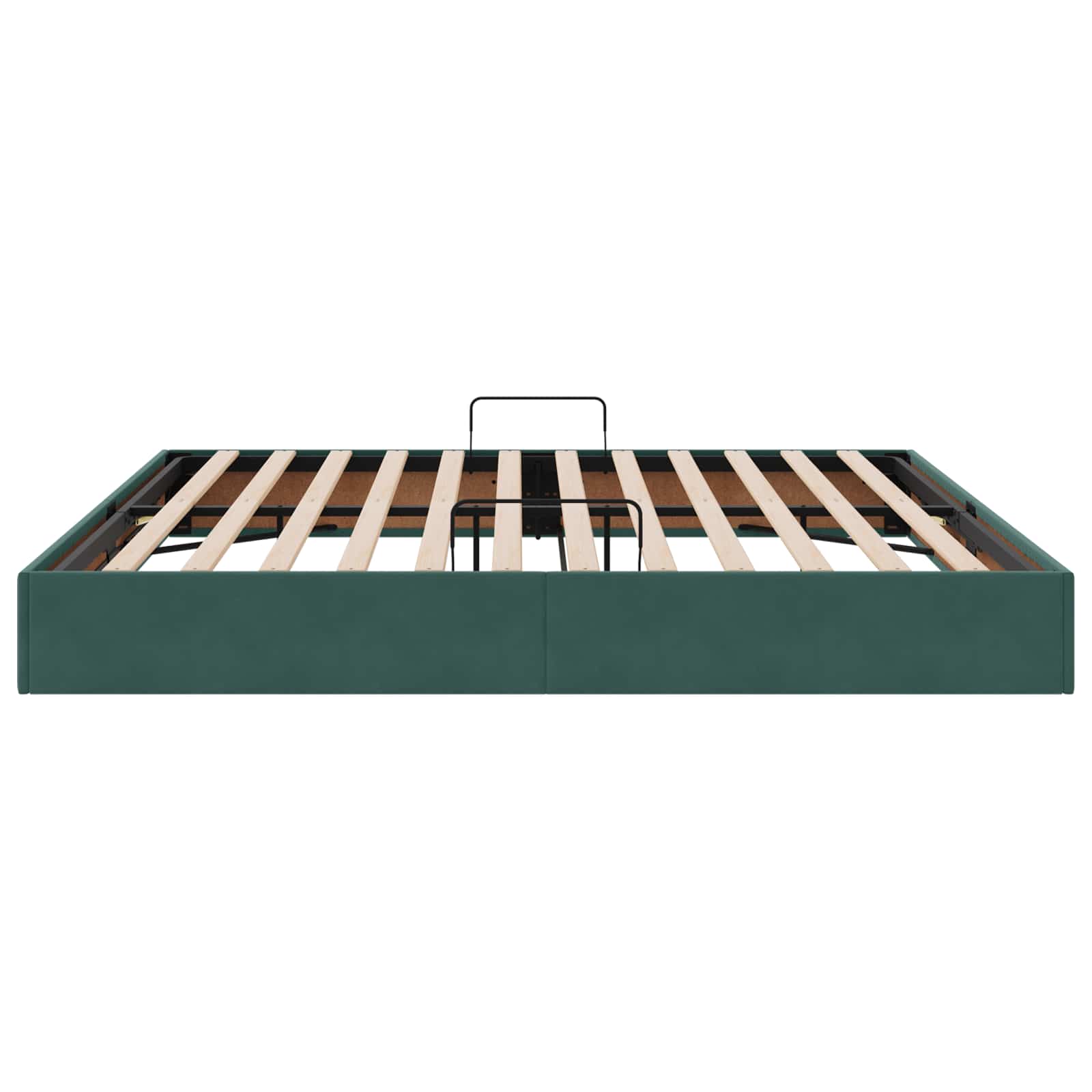 Opslag bed met hoofdeinde Donkergroen 200 x 200 cm Fluweel