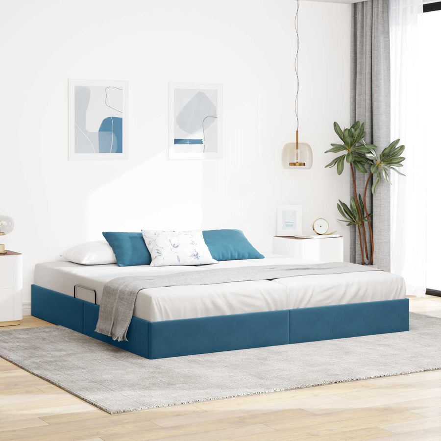 Ottoman Bedframe met Opslag met opslag Fluweel