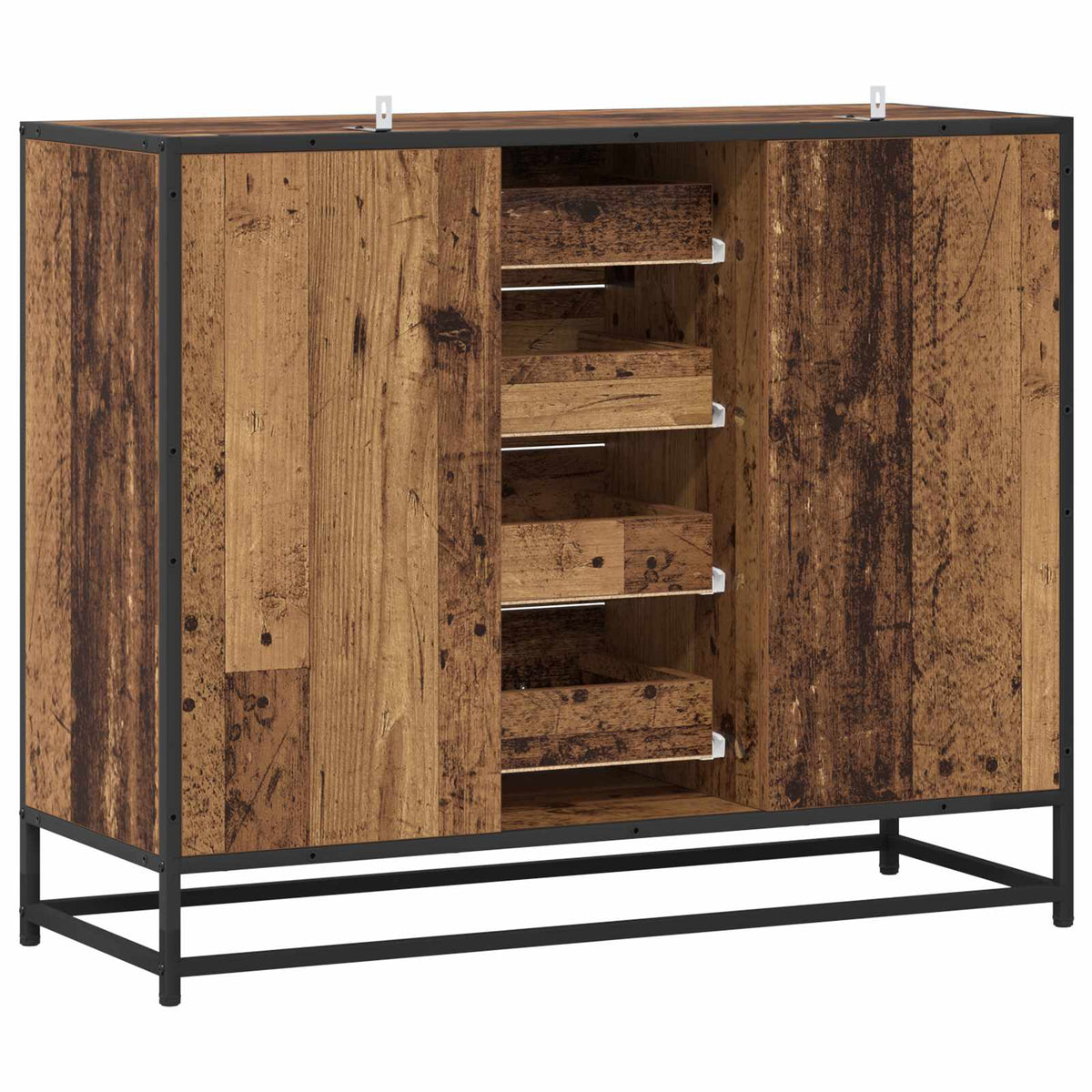 Dressoir Oud hout 92 x 35 x 76 cm Bewerkt hout