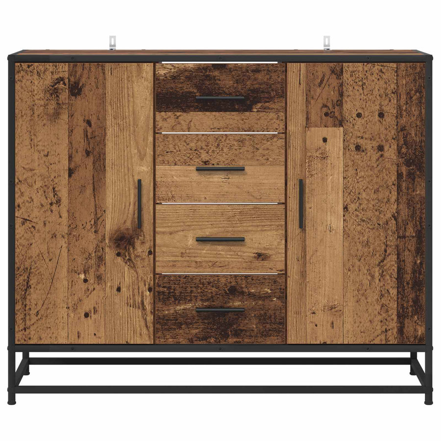 Dressoir Oud hout 92 x 35 x 76 cm Bewerkt hout
