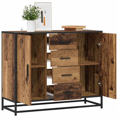 Dressoir Oud hout 92 x 35 x 76 cm Bewerkt hout