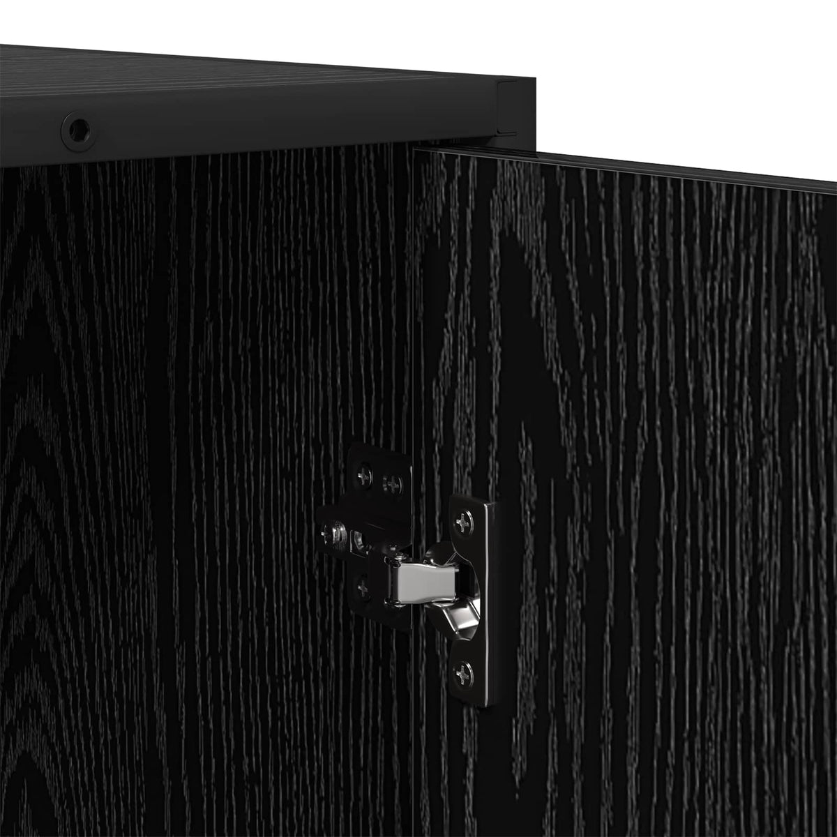 Dressoir Zwart eiken 92 x 35 x 76 cm Bewerkt hout