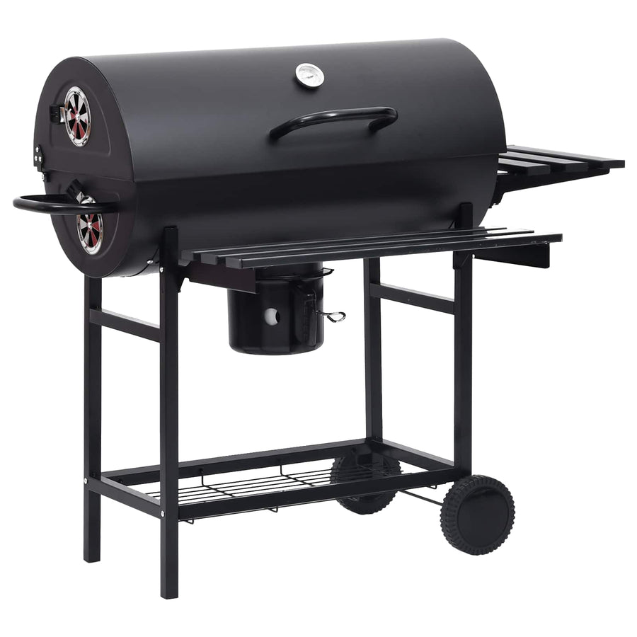 Vaten Grill met Wielen en Planken 3 st 115 x 85 x 95 cm Metaal