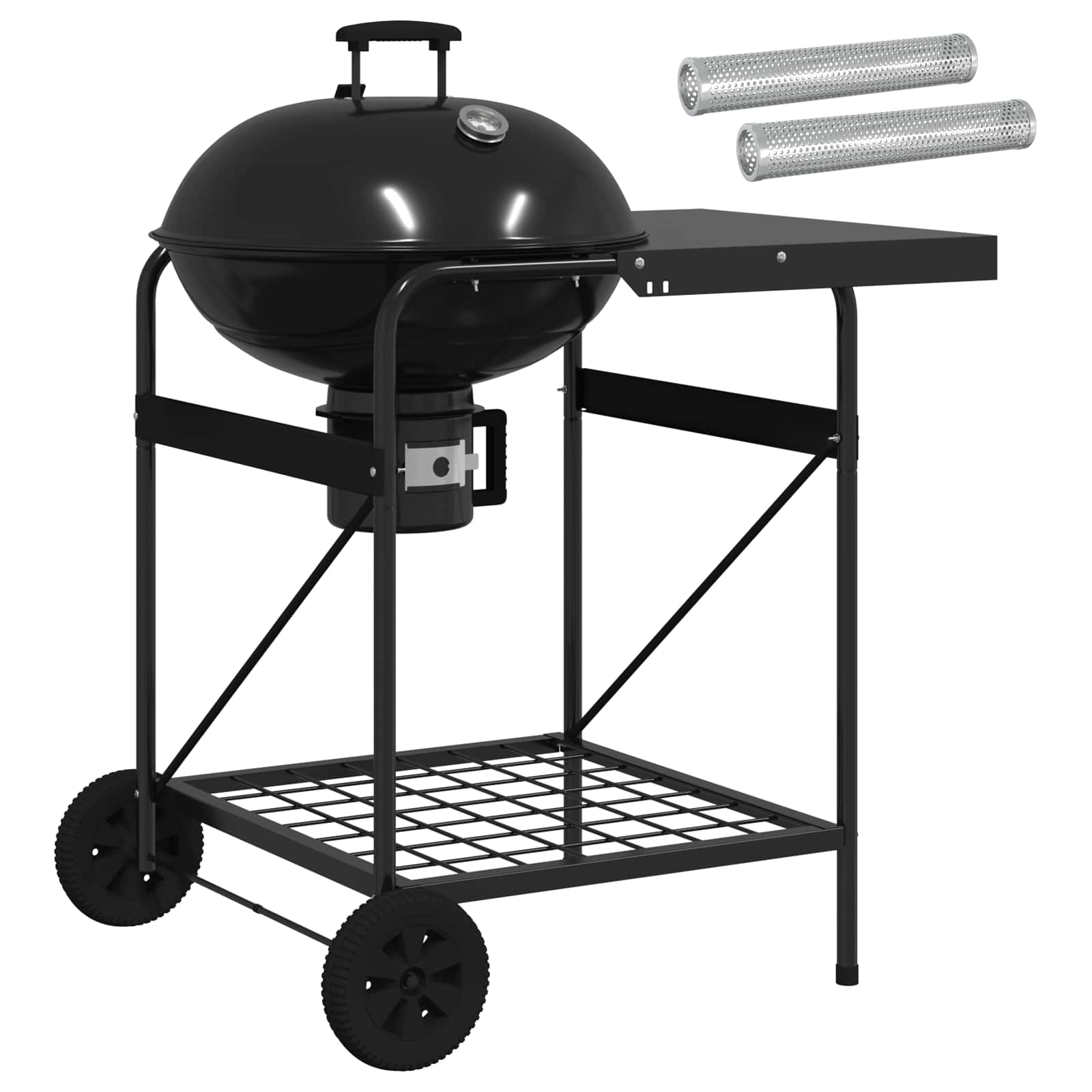 Houtskoolgrill met Rookbuizen 91 x 71 x 107 cm Staal Zwart