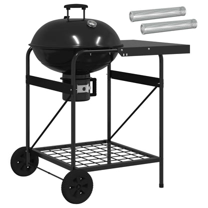 Houtskoolgrill met Rookbuizen 91 x 71 x 107 cm Staal Zwart