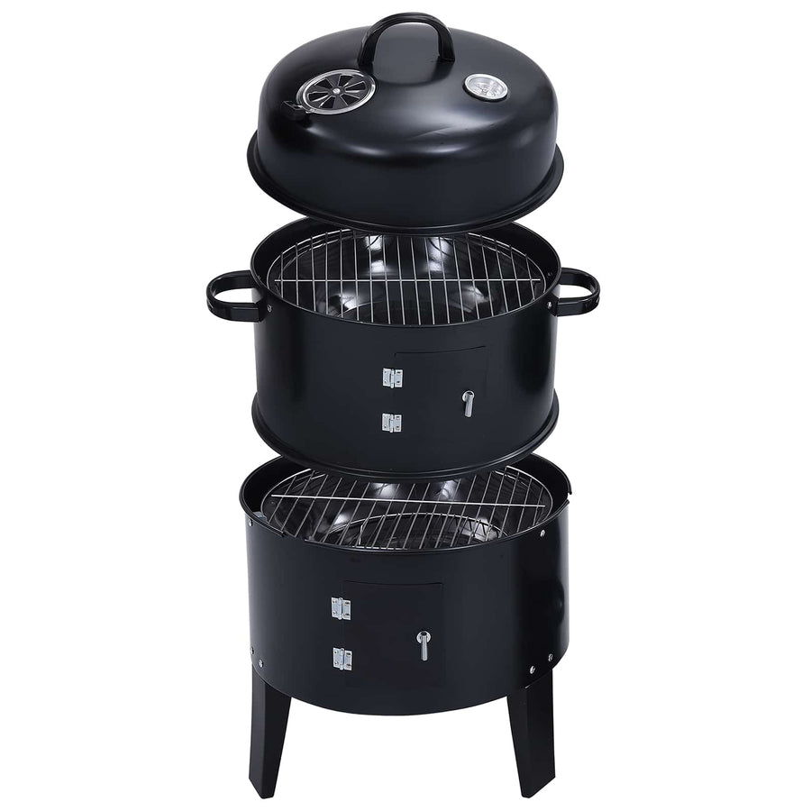 Buiten Grill Ø 40 x 80 cm Staal Zwart