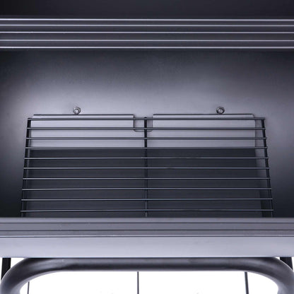 Houtskoolbarbecue 75 x 48 x 120 cm zilver