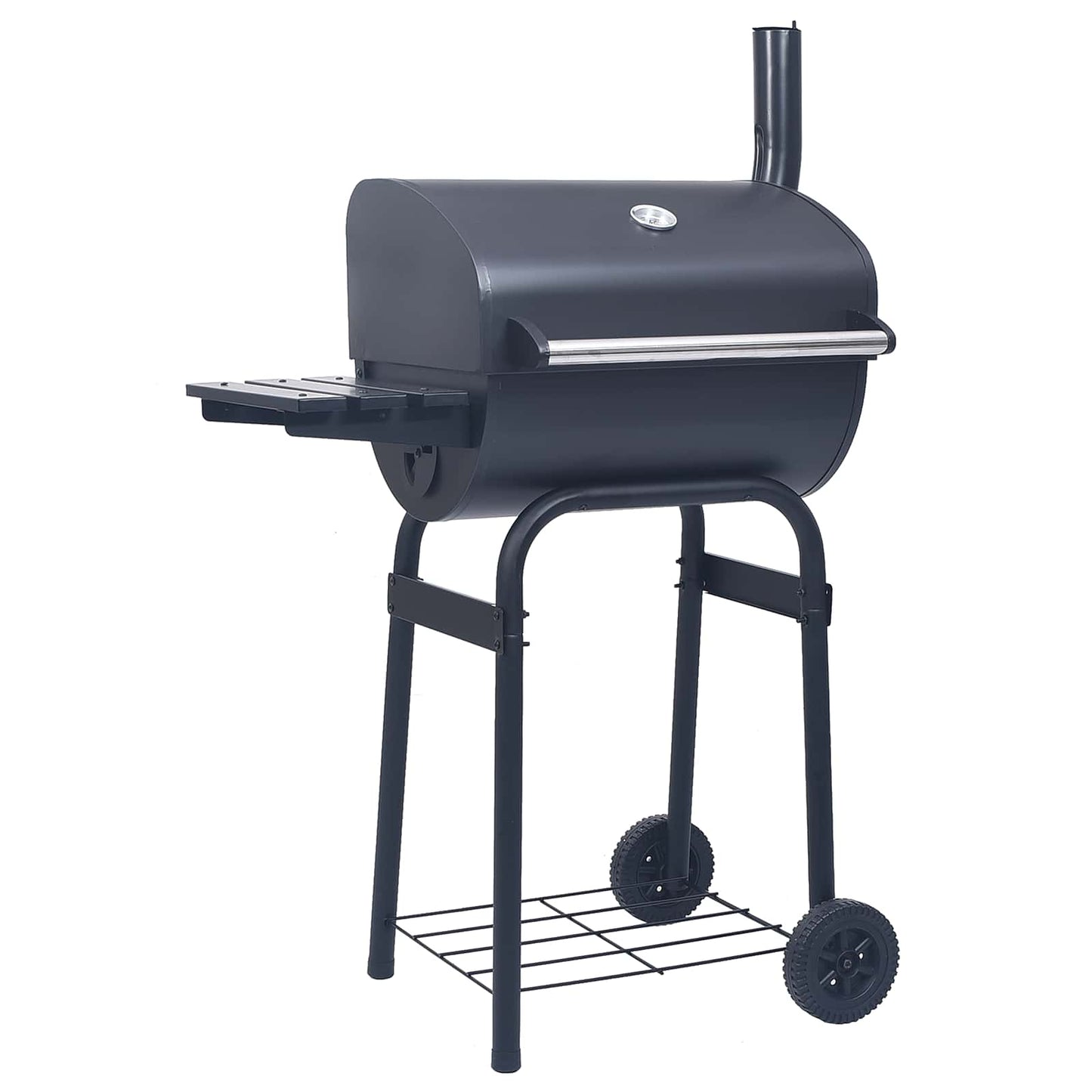 Houtskoolbarbecue 75 x 48 x 120 cm zilver