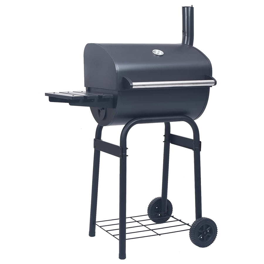 Houtskoolbarbecue 75 x 48 x 120 cm zilver