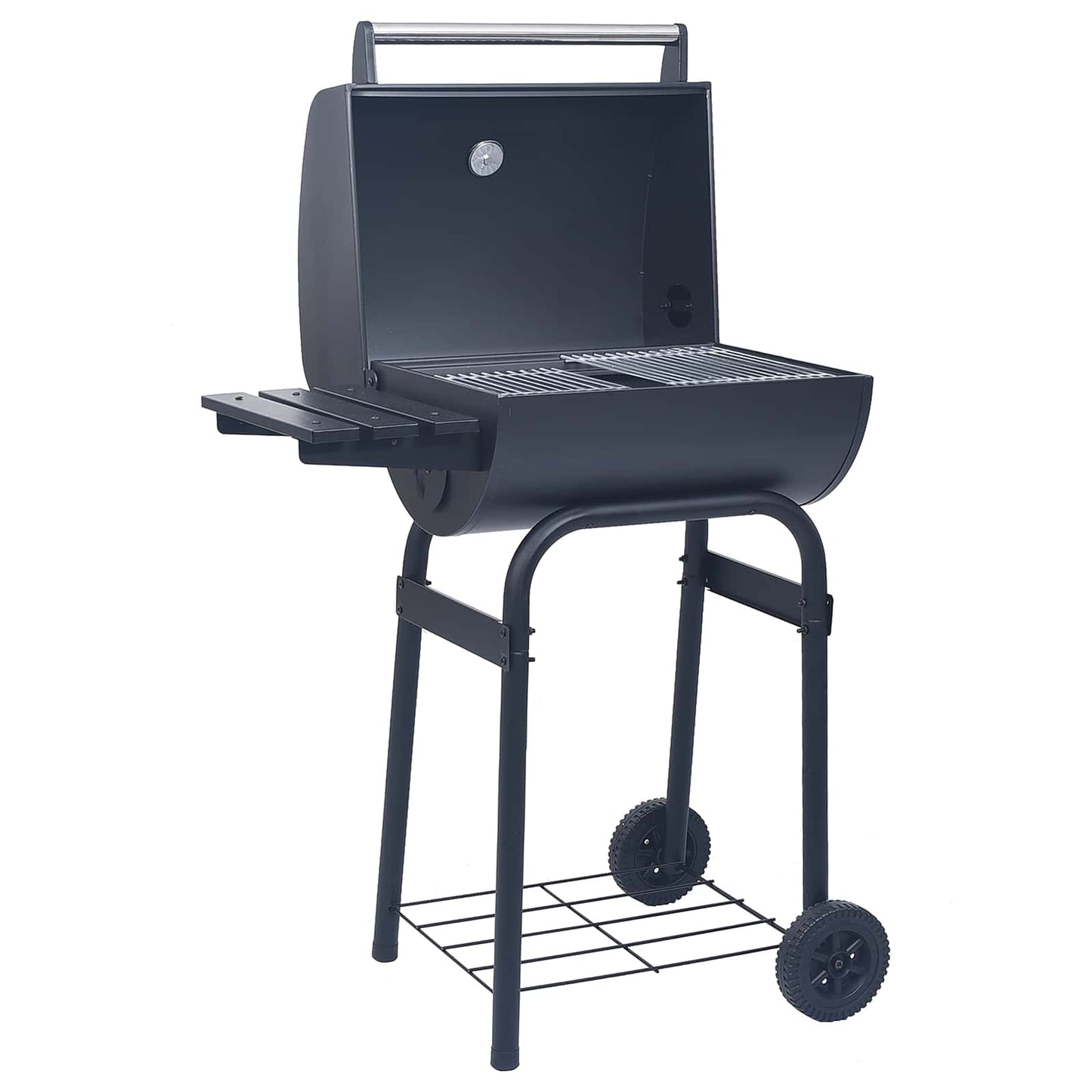 Houtskoolbarbecue 75 x 48 x 120 cm zilver
