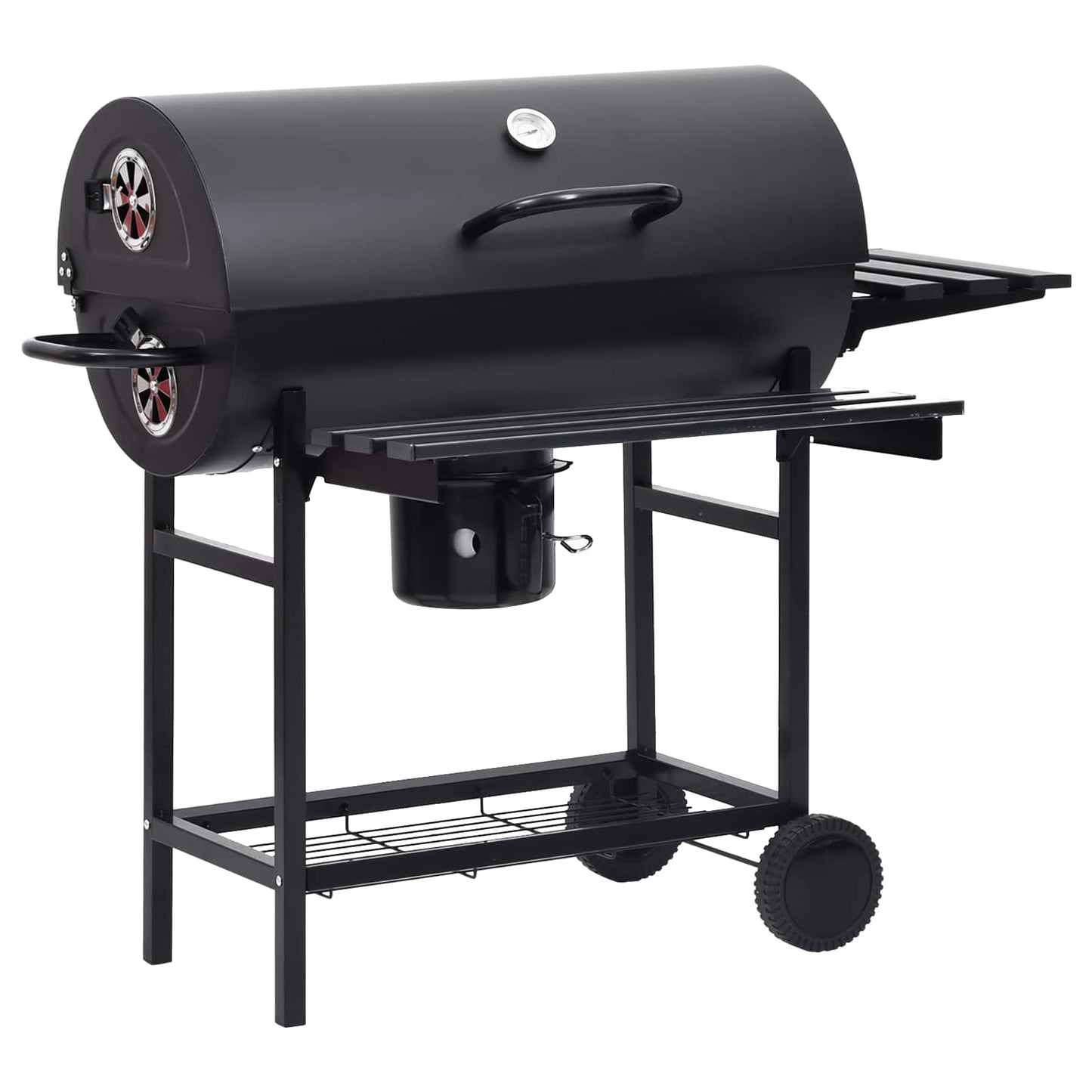 Vaten Grill met Wielen en Planken 3 st 115 x 85 x 95 cm Metaal