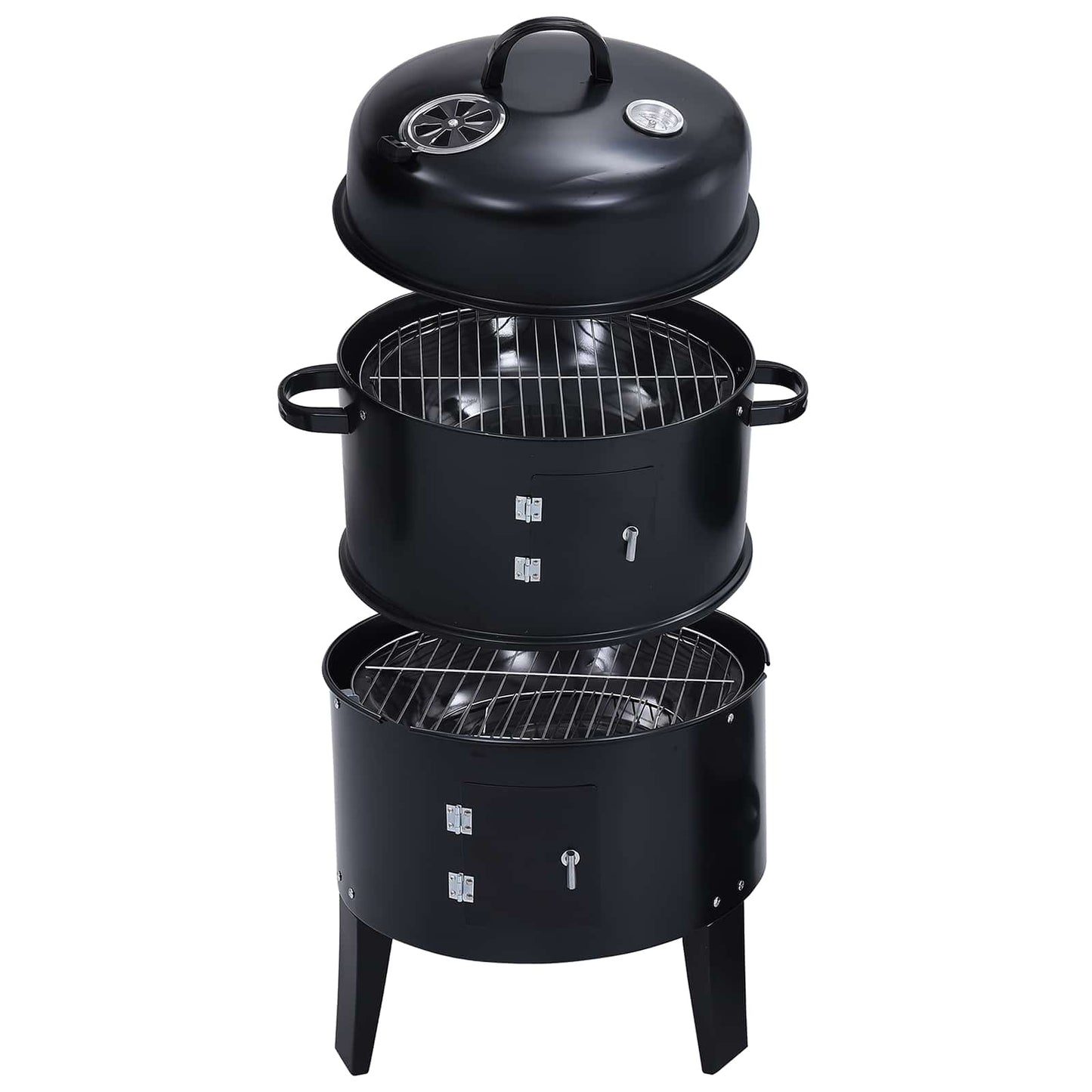 Buiten Grill Ø 40 x 80 cm Staal Zwart