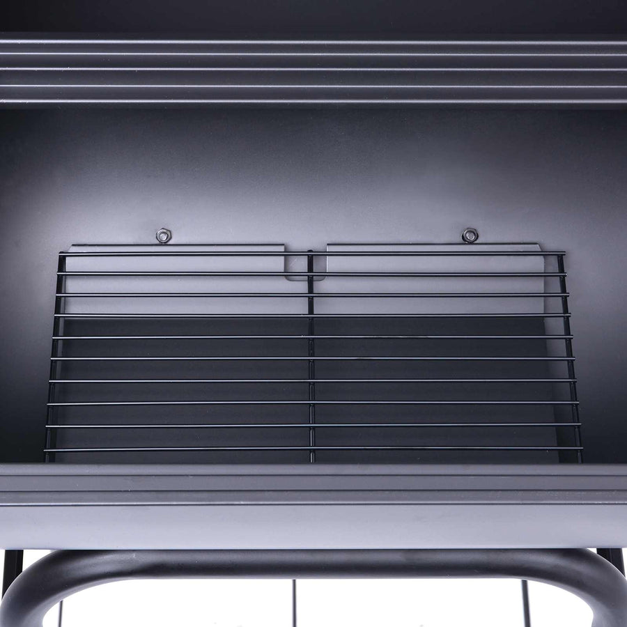 Houtskool Grill 75 x 48 x 120 cm zilver