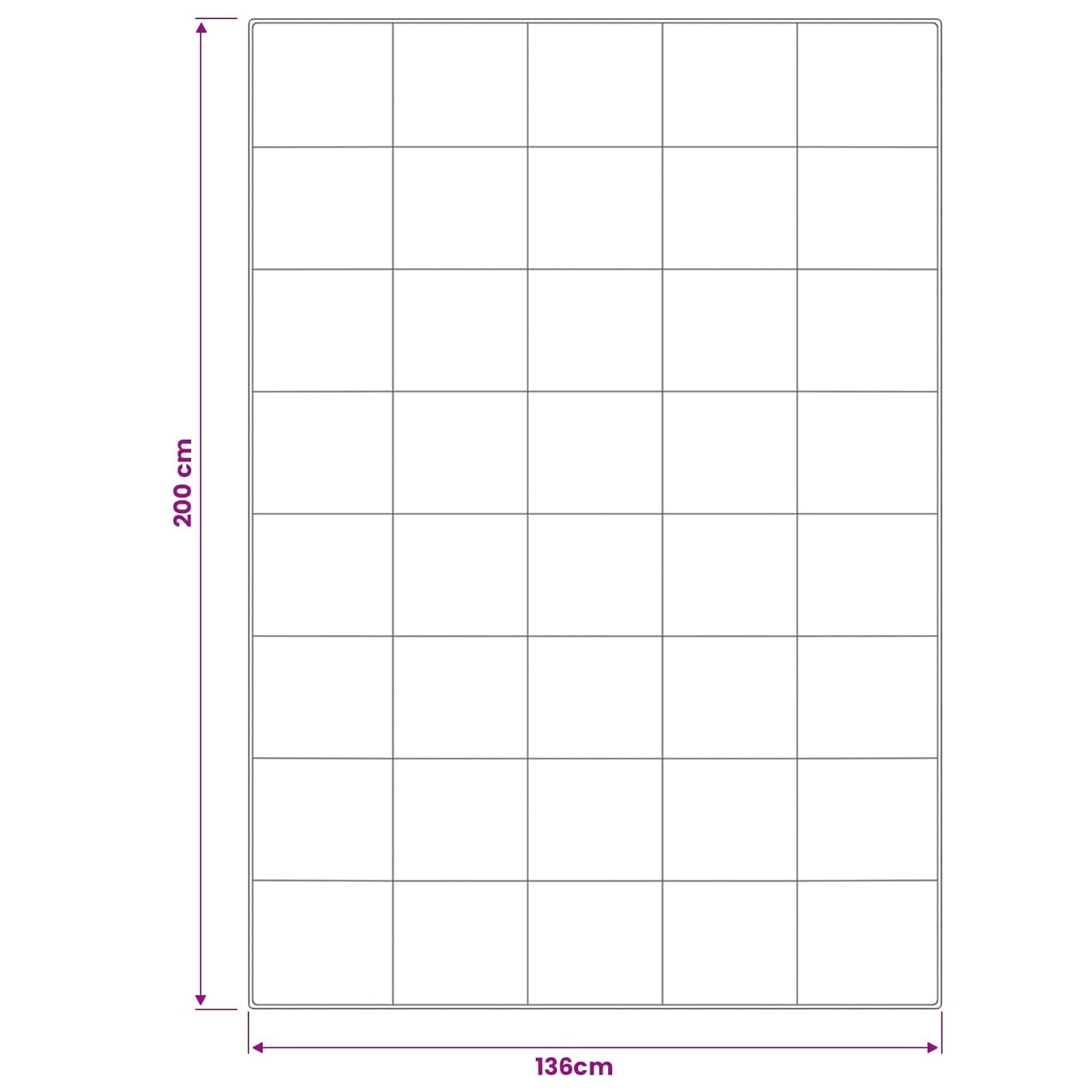 Dekbed 137x200 cm Winter 450 GSM Australisch Wol Wit