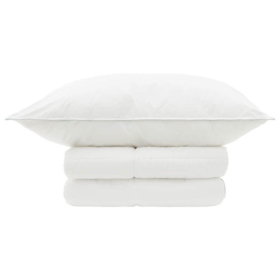 Dekbed en Kussen Set 2 st 140x200 cm Zomer 140 GSM Wol Wit