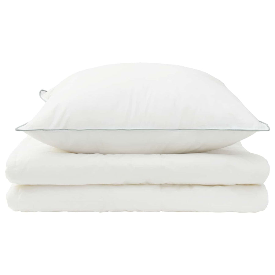 Dekbed en Kussen Set 2 st 155x200 cm Zomer 140 GSM Wol Wit