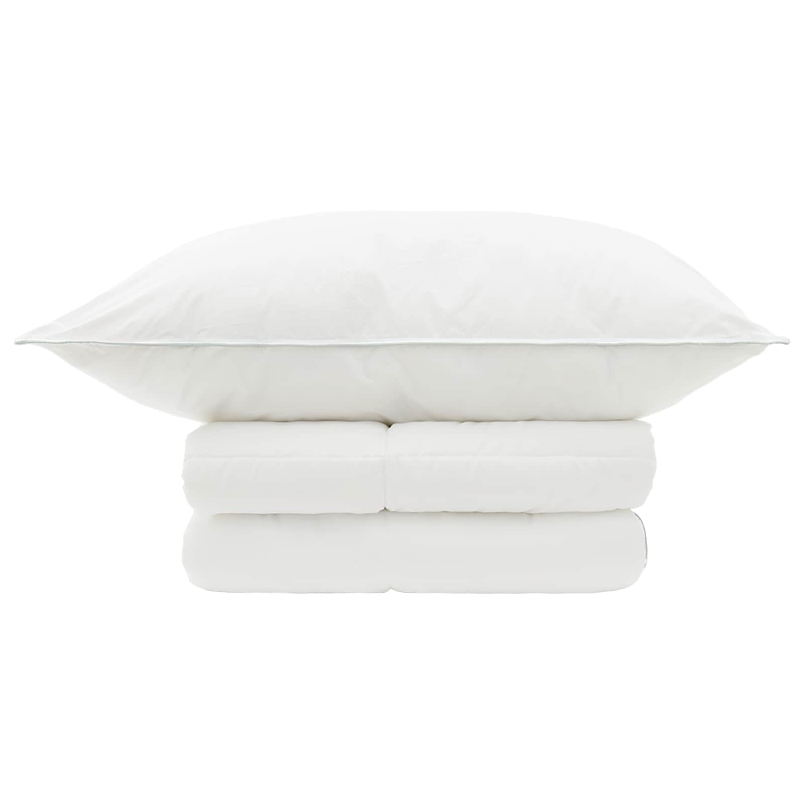 Dekbed en Kussen Set 2 st 135x200 cm Zomer 200 GSM Wol Wit