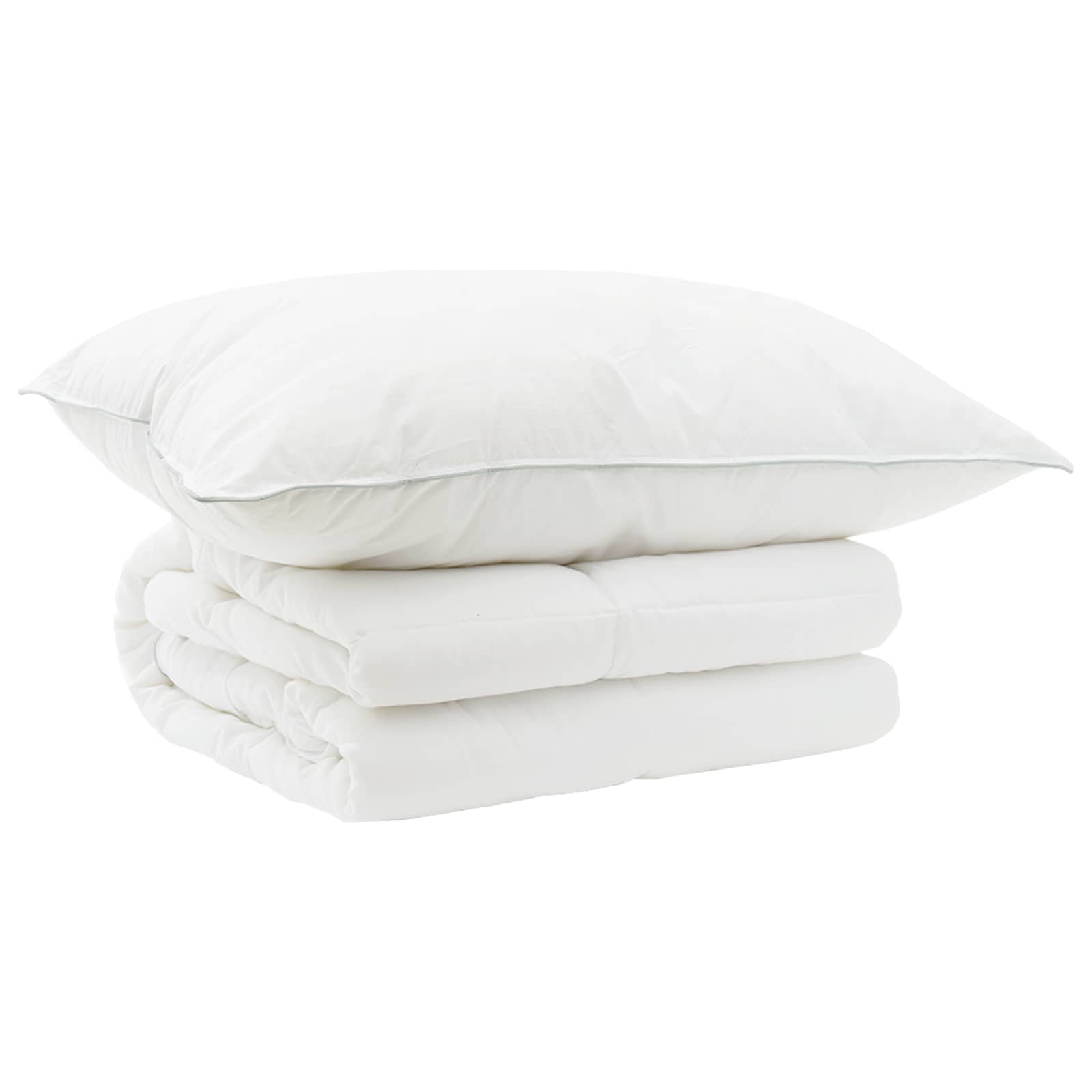 Dekbed en Kussen Set 2 st 155x200 cm Zomer 200 GSM Wol Wit