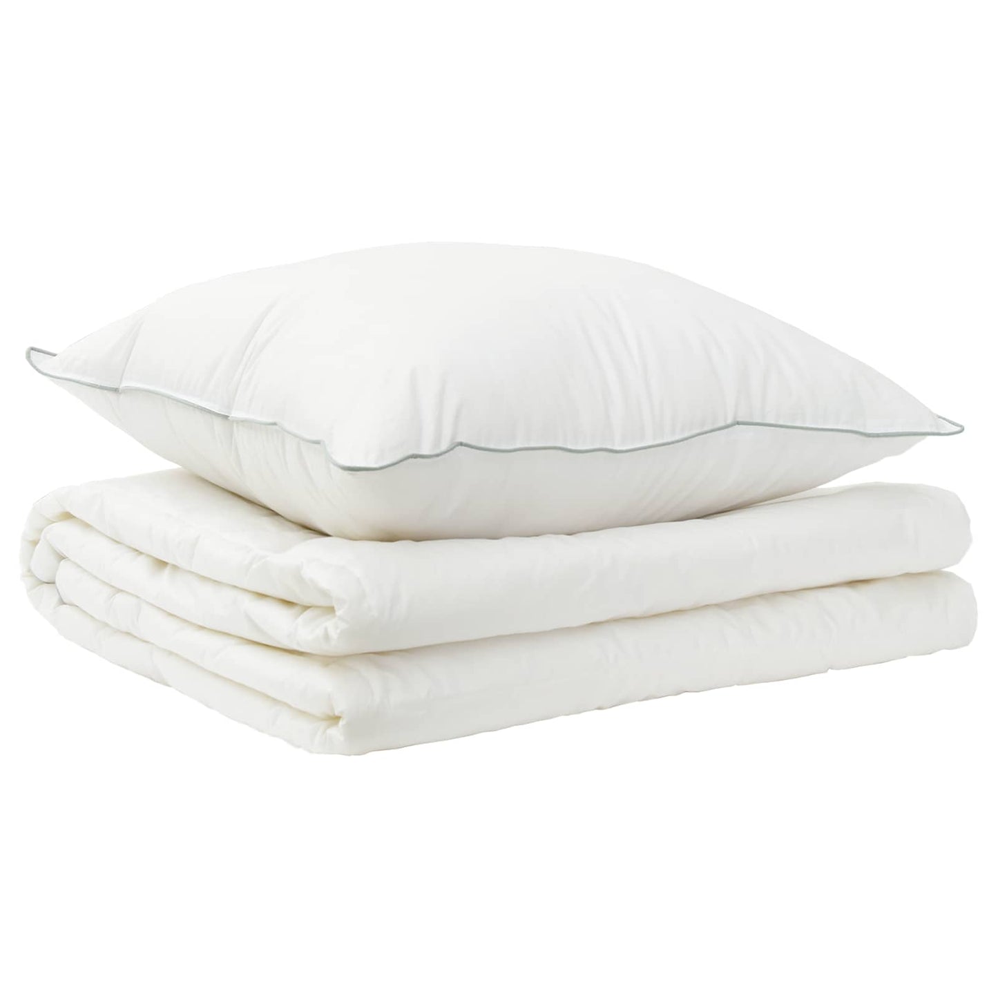 Dekbed en Kussen Set 2 st 155x200 cm Zomer 200 GSM Wol Wit