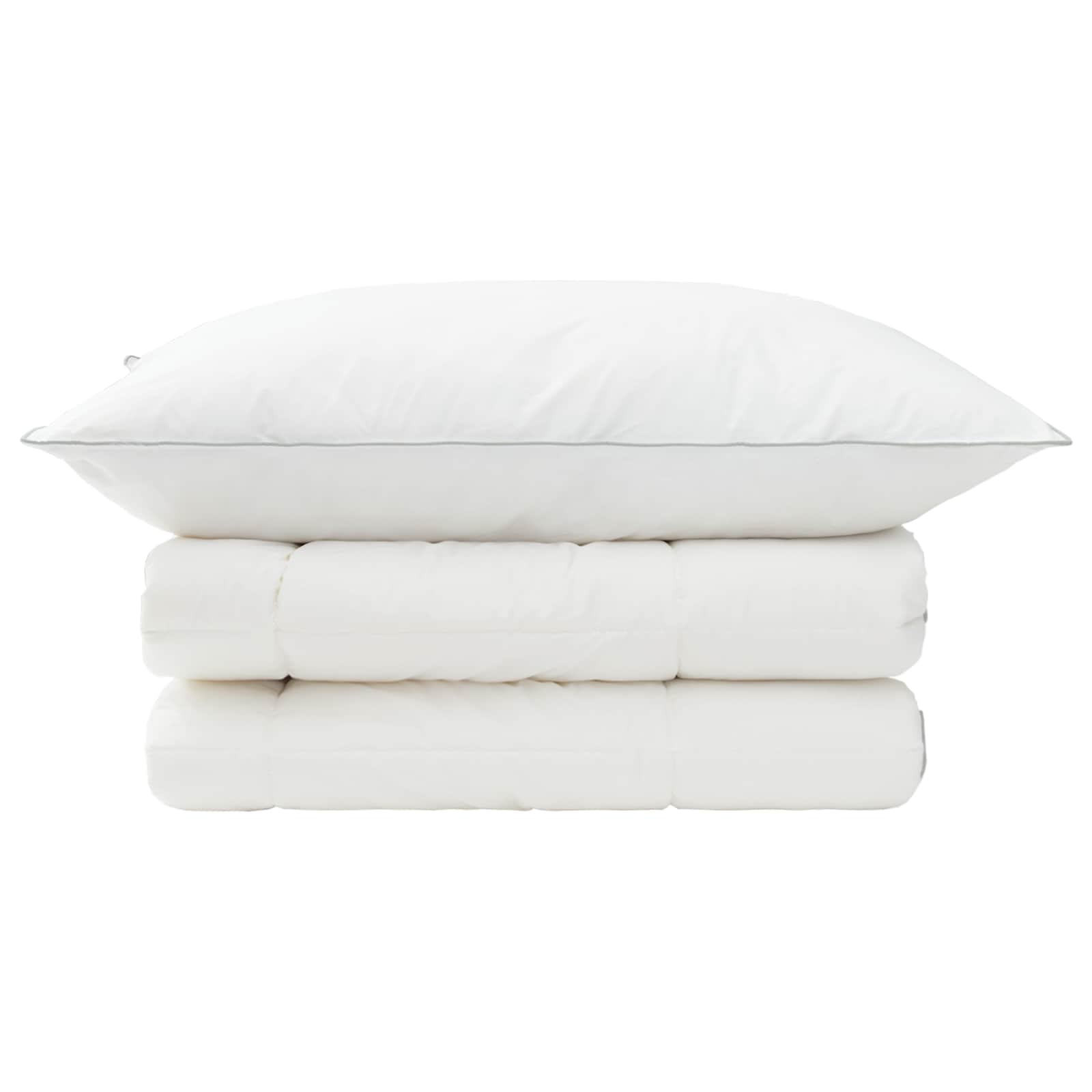 Dekbed en Kussen Set 2 st 150x200 cm 4 seizoenen 300 GSM Wol