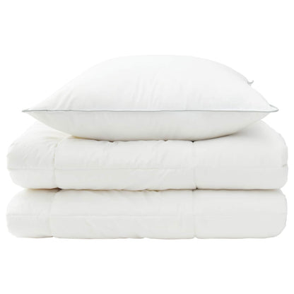 Dekbed en Kussen Set 2 st 137x200 cm Winter 450 GSM Wol Wit
