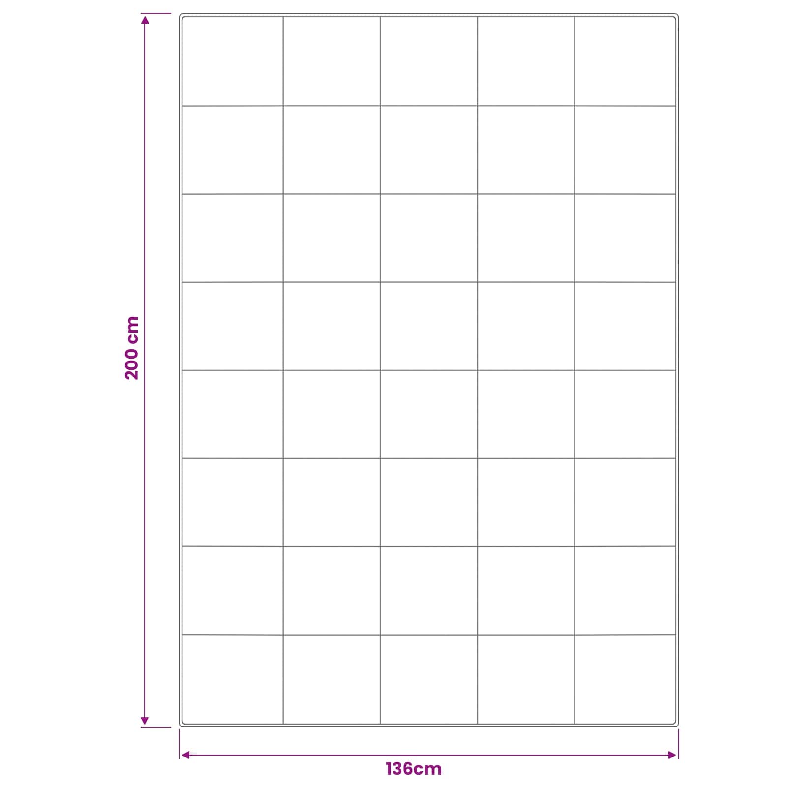 Dekbed en Kussen Set 2 st 137x200 cm Winter 450 GSM Wol Wit
