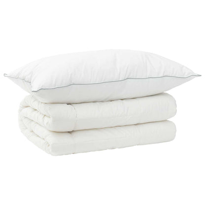 Dekbed en Kussen Set 2 st 140x200 cm Winter 450 GSM Wol Wit