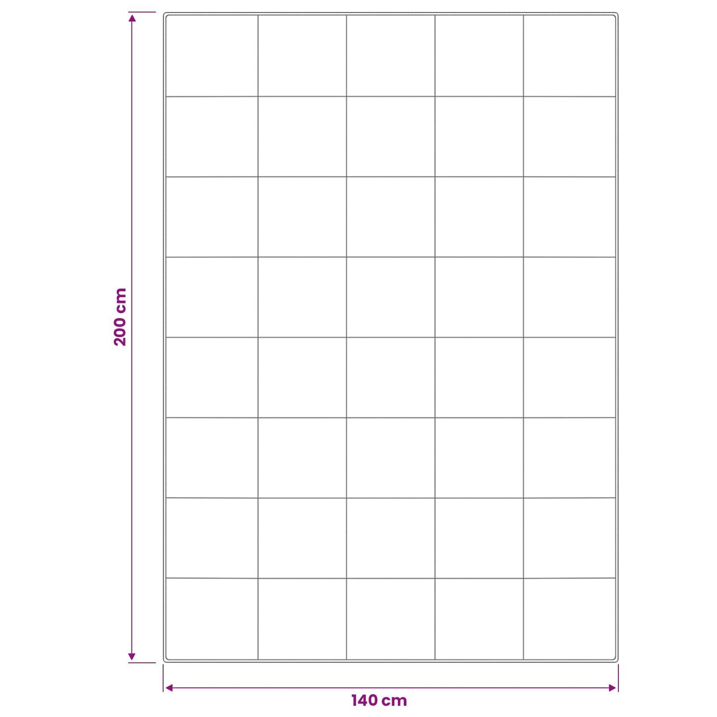Dekbed en Kussen Set 2 st 140x200 cm Winter 450 GSM Wol Wit