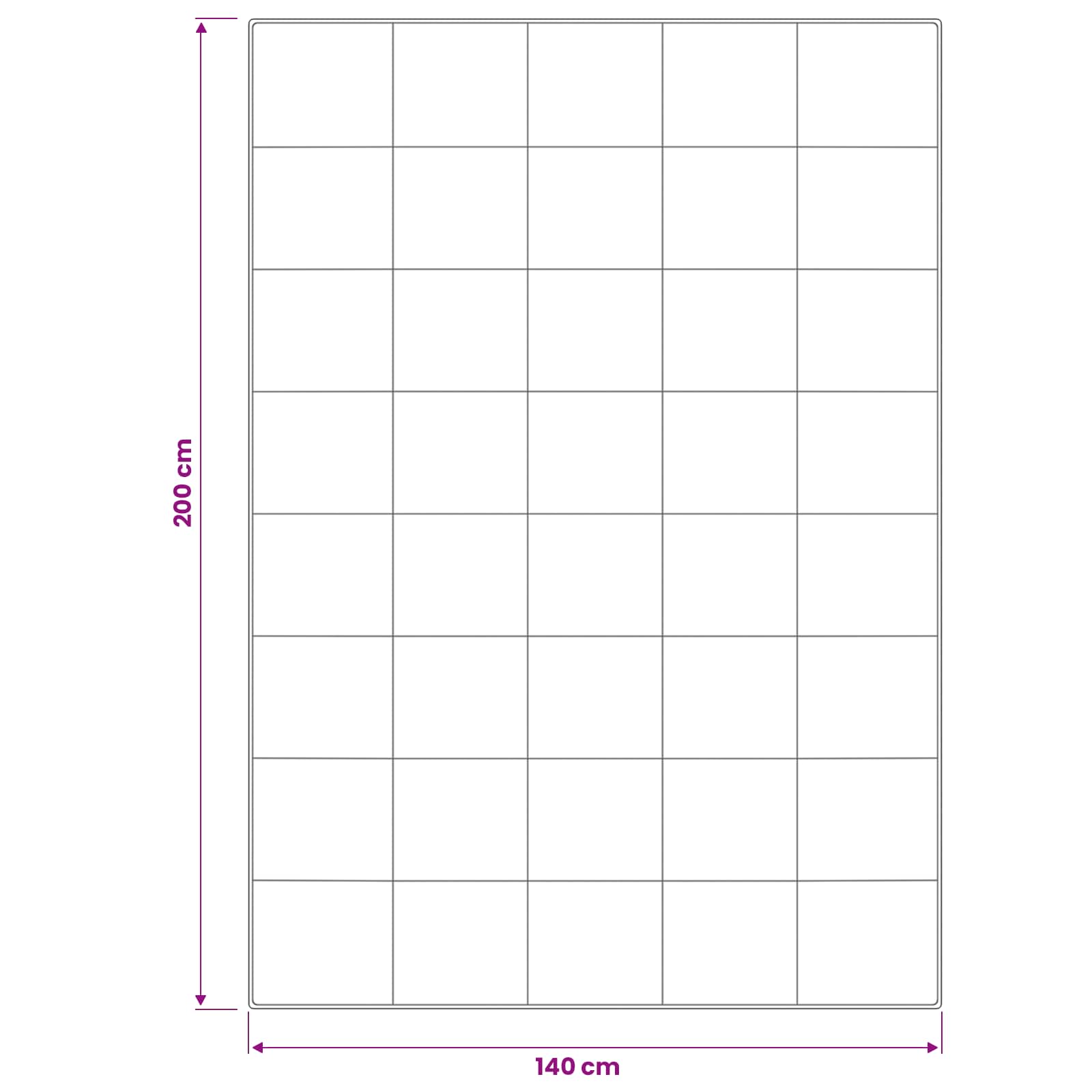 Dekbed en Kussen Set 2 st 140x200 cm Winter 450 GSM Wol Wit
