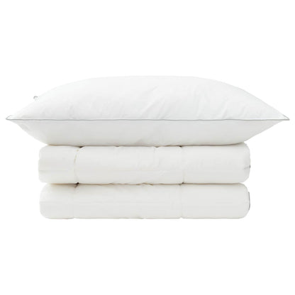 Dekbed en Kussen Set 2 st 150x200 cm Winter 450 GSM Wol Wit