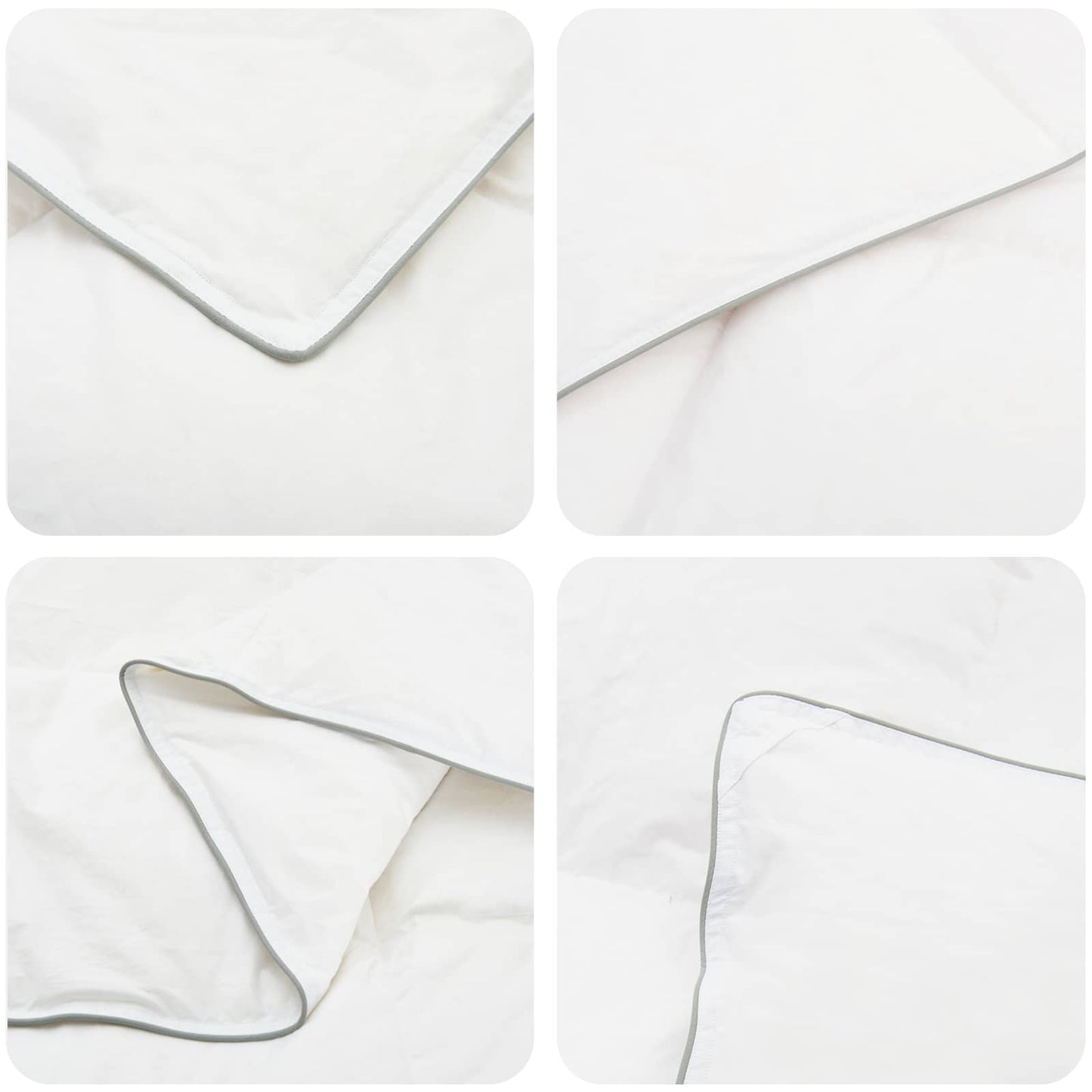 Dekbed en Kussen Set 2 st 150x200 cm Winter 450 GSM Wol Wit