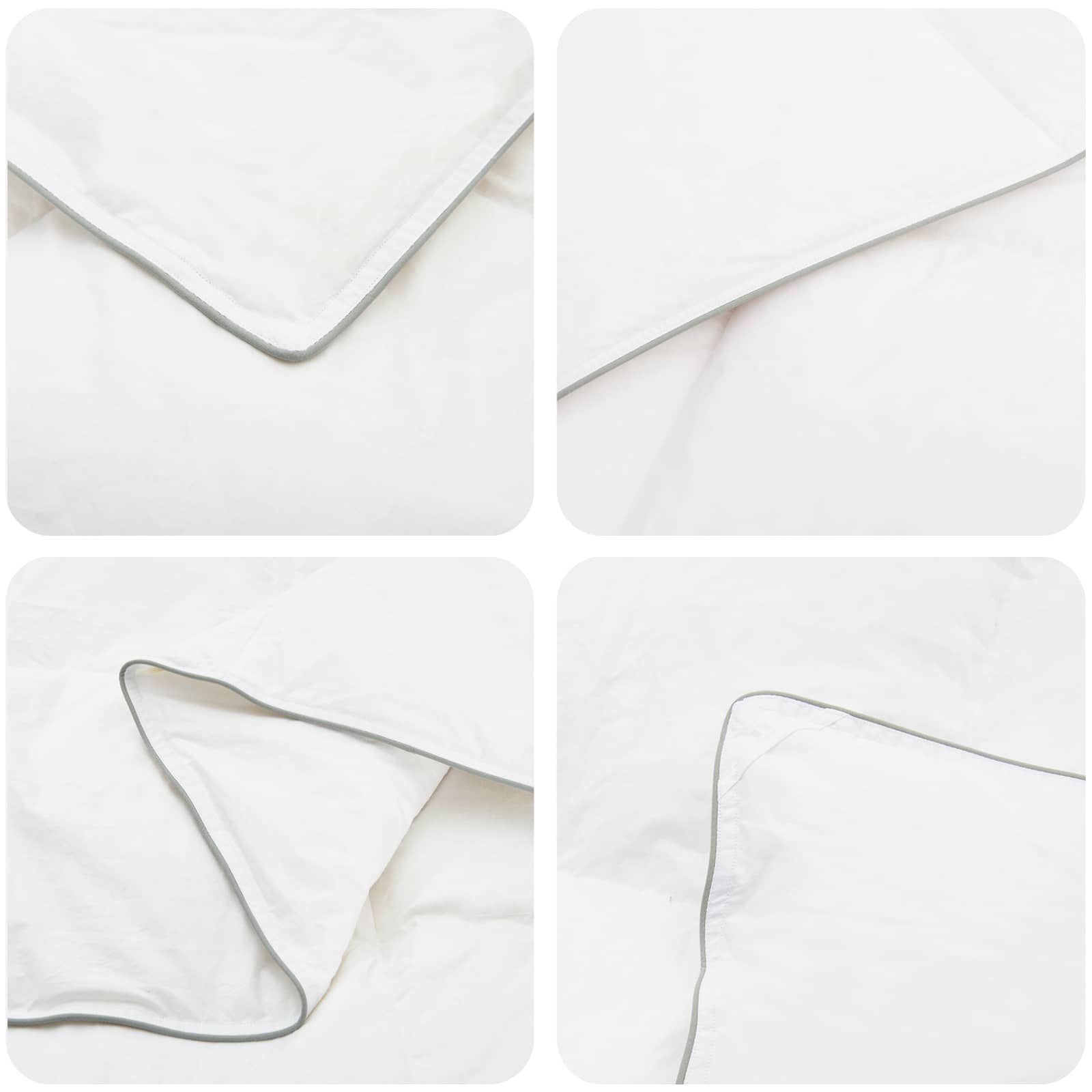 Dekbed en Kussen Set 2 st 152x203 cm Winter 450 GSM Wol Wit
