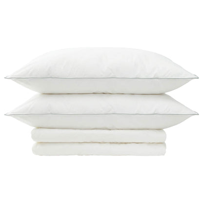 Dekbed en Kussen Set 3 st 200x200 cm Zomer 140 GSM Wol Wit