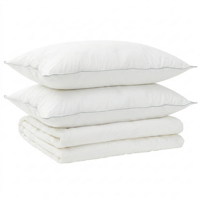 Dekbed en Kussen Set 3 st 200x200 cm Zomer 140 GSM Wol Wit