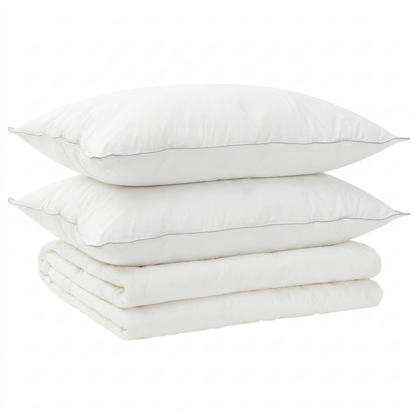 Dekbed en Kussen Set 3 st 135x220 cm Zomer 140 GSM Wol Wit