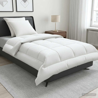 Dekbed en Kussen Set 3 st 155x220 cm Zomer 140 GSM Wol Wit